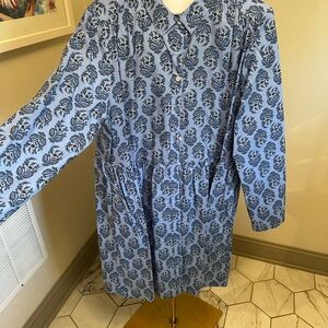 J. Crew Factory Light Blue Floral Midi Dress